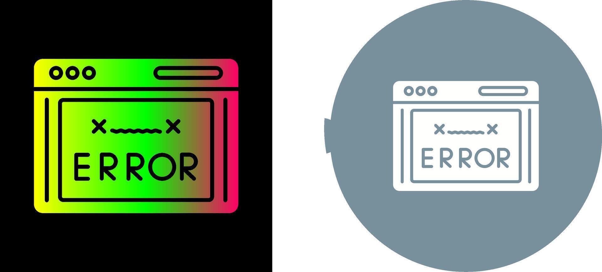 Error Code Icon Design vector
