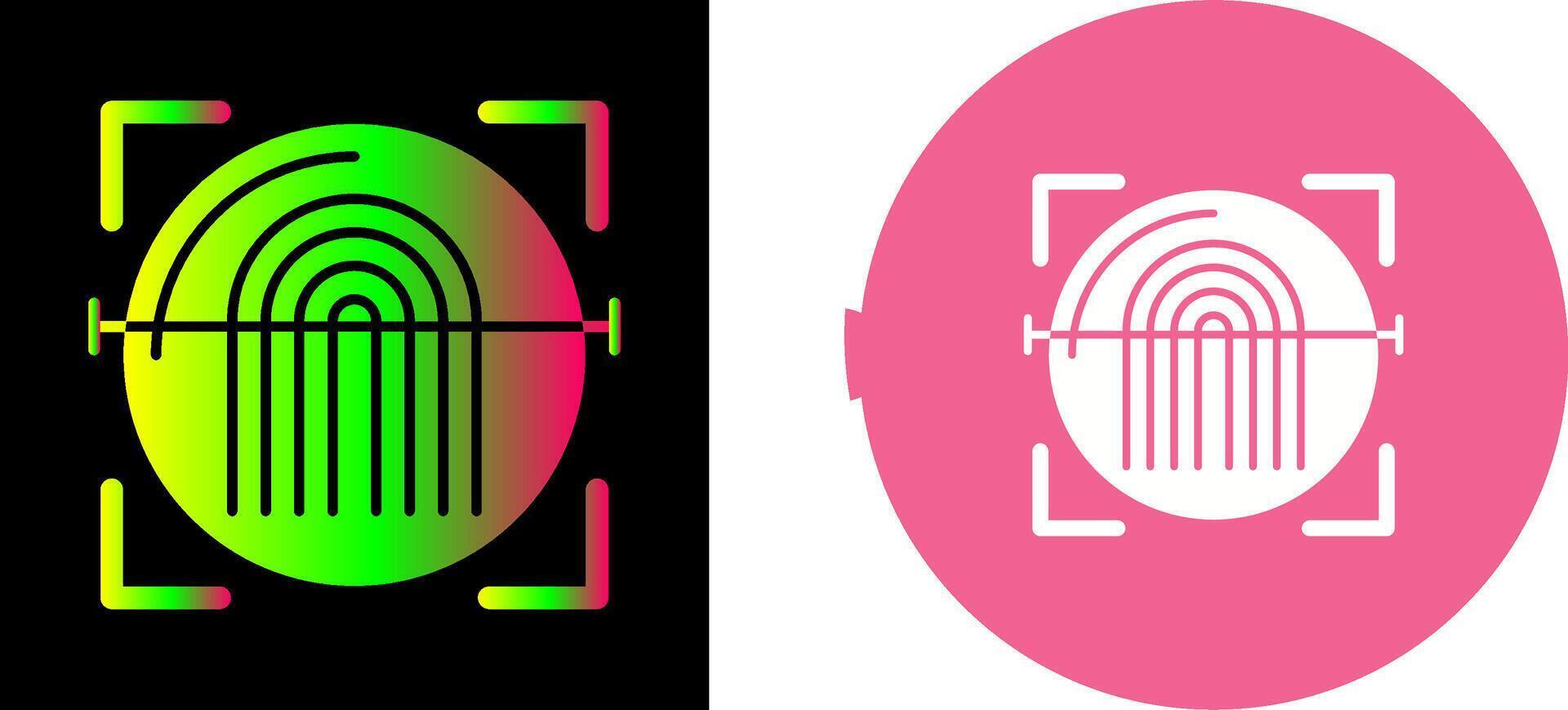 Fingerprint Scanner Icon Design vector