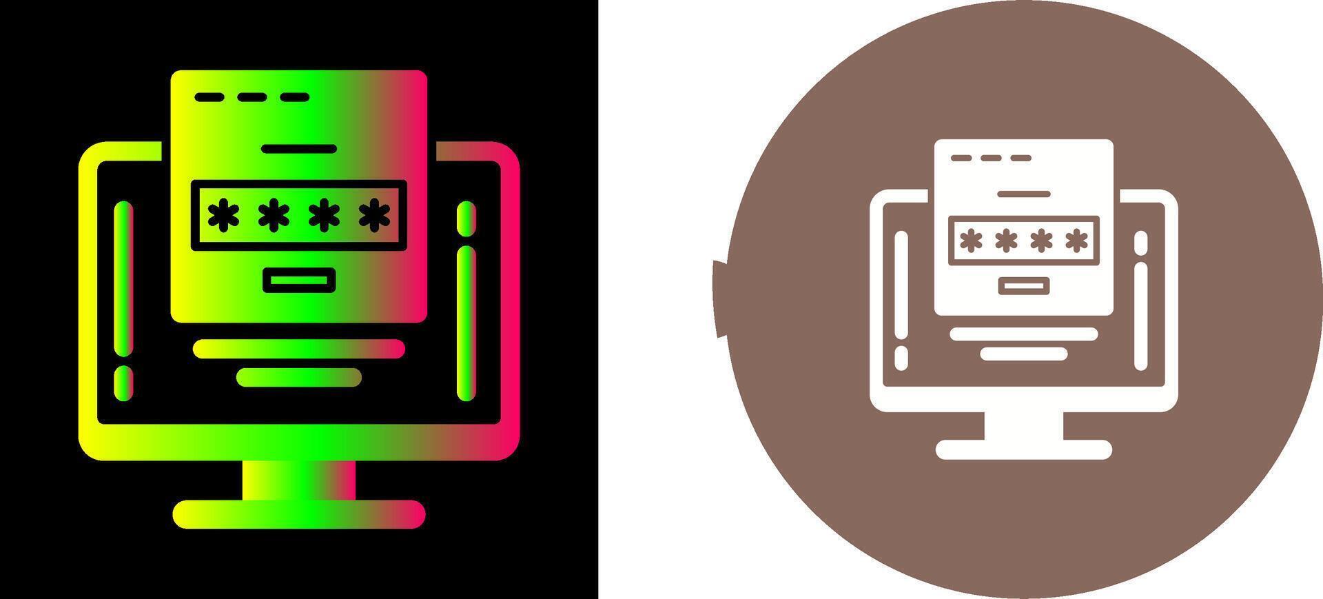 Password Icon Design vector