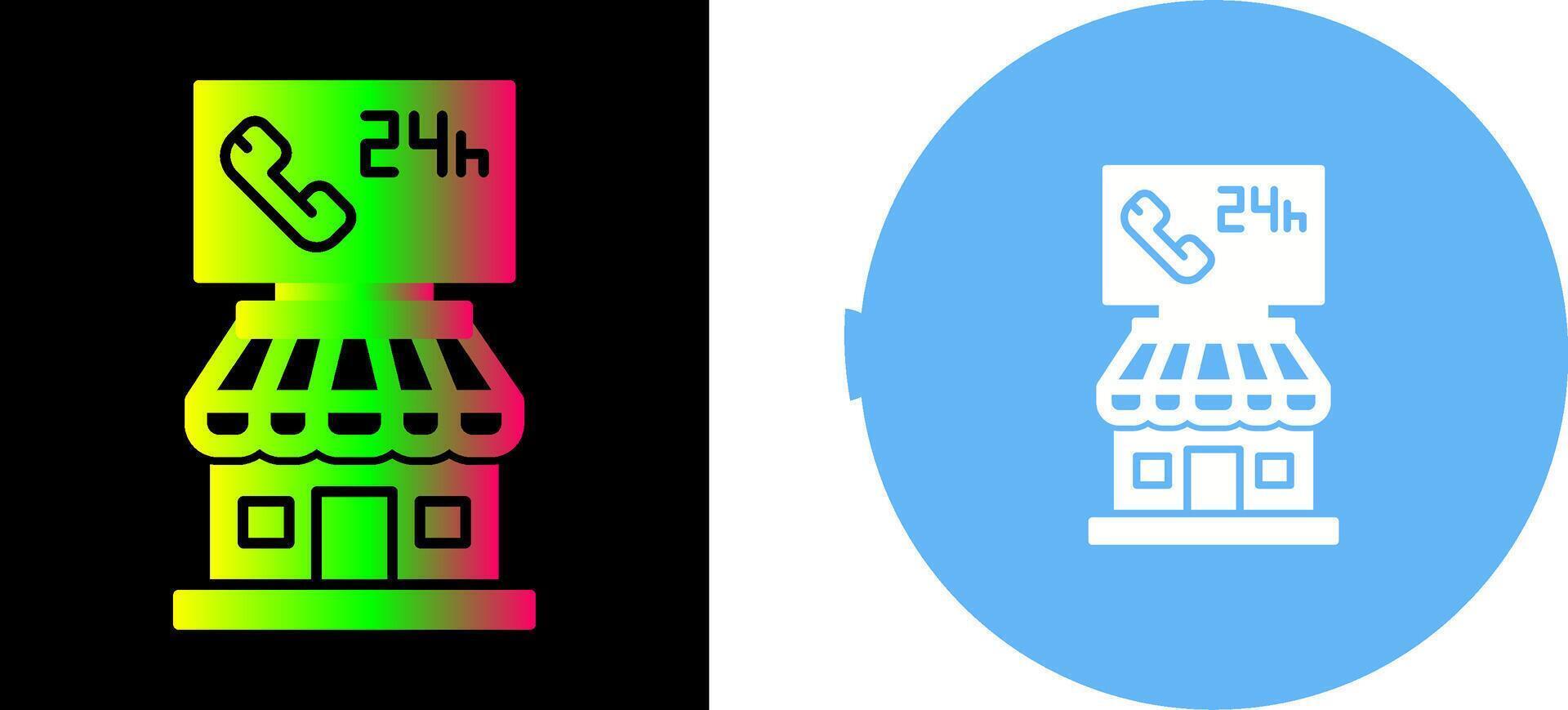 24 hours Icon Design vector