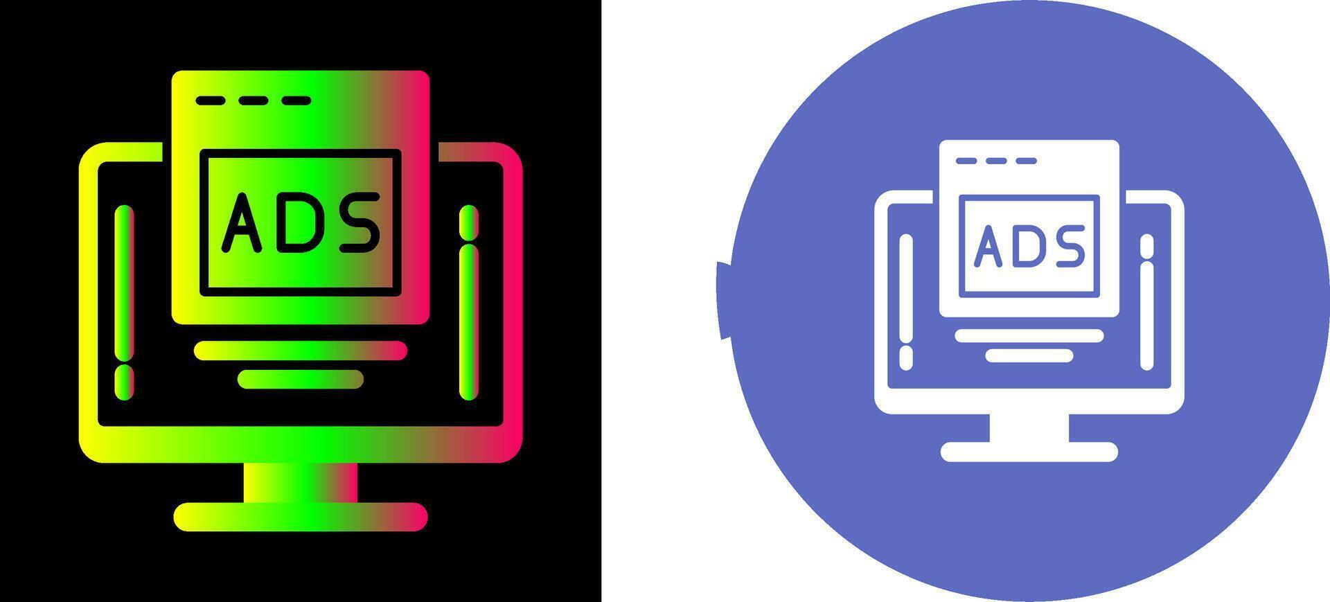Digital Advertising Icon Design vector