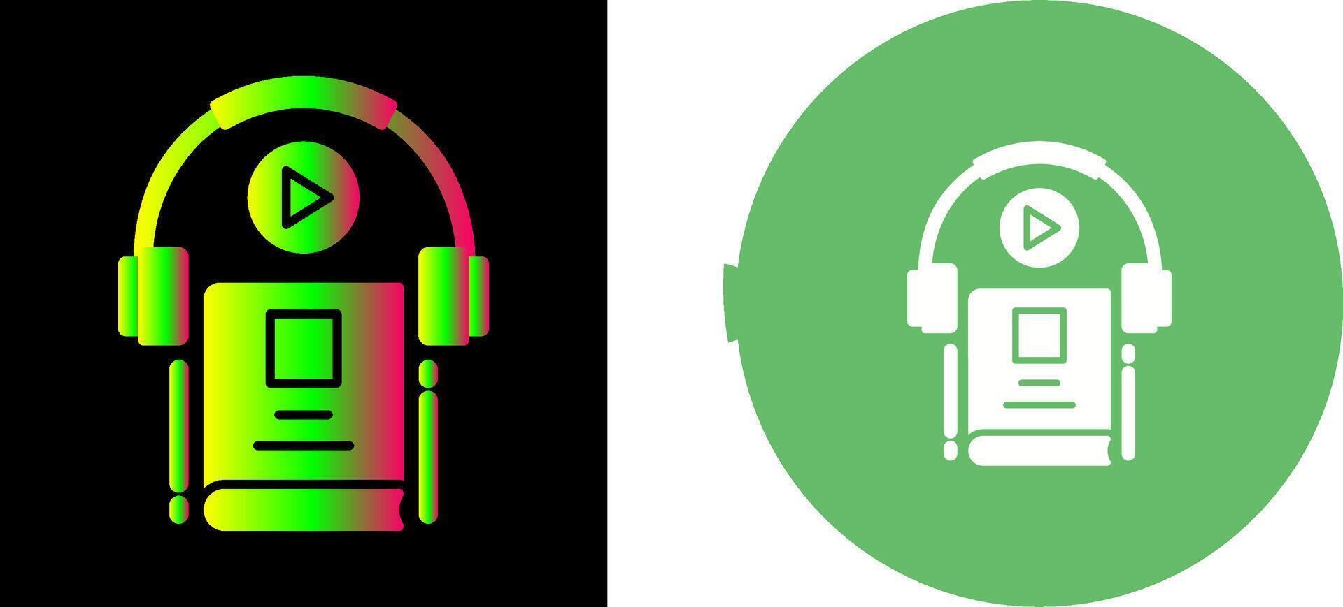 Audio Book Icon Design vector