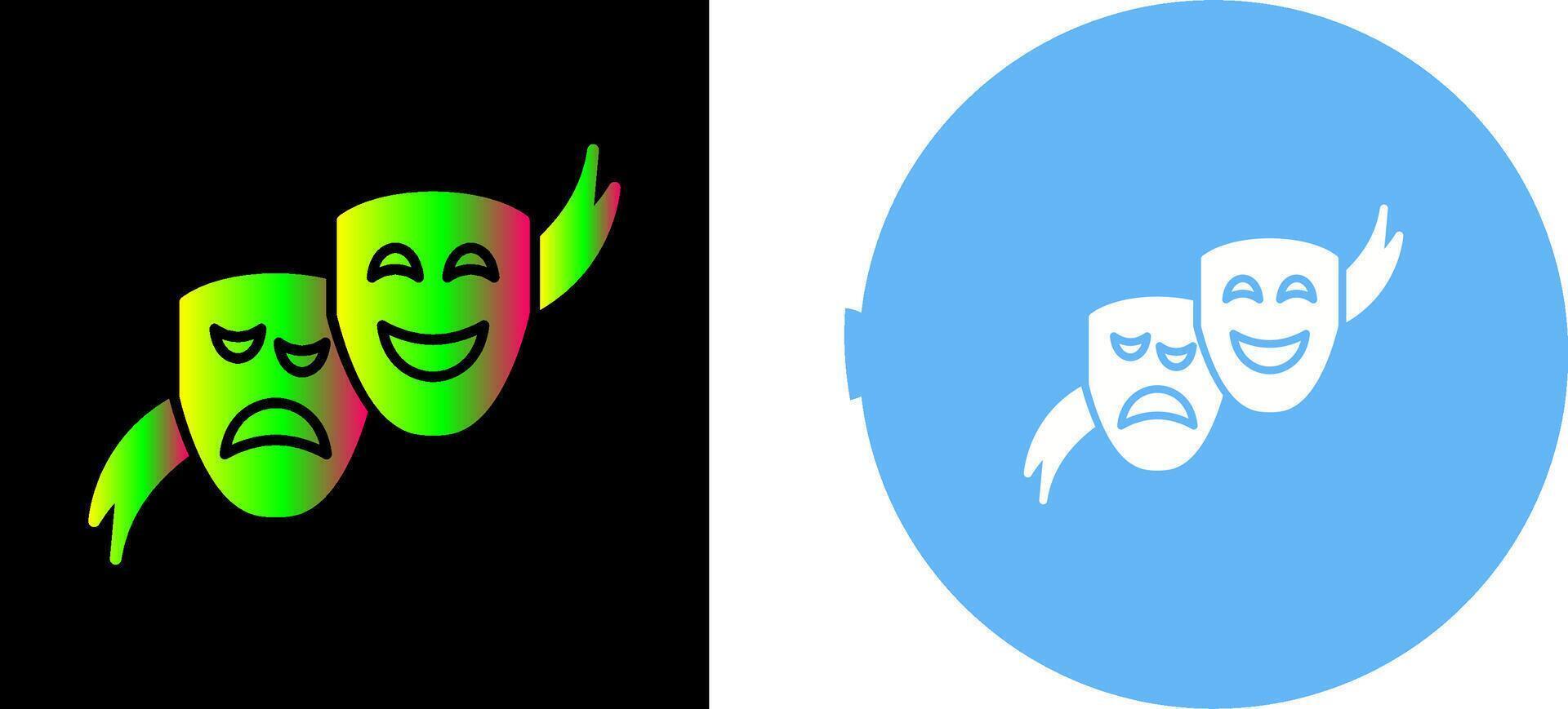 Theater Masks Icon Design vector