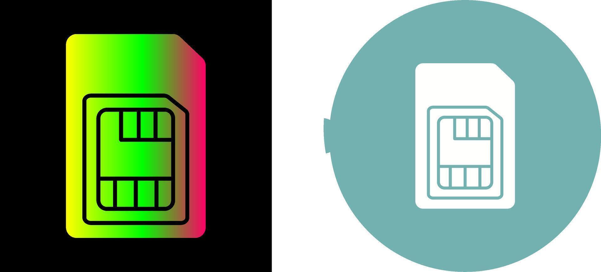 Sim Card Icon Design vector