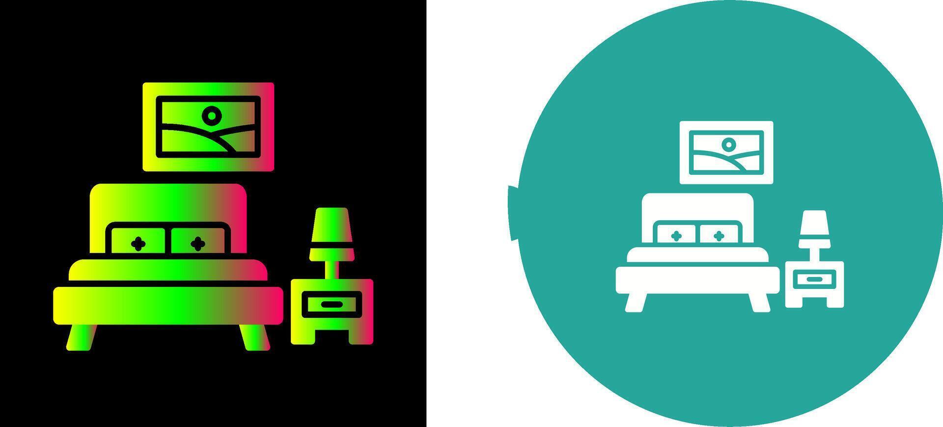 Bedroom Icon Design vector
