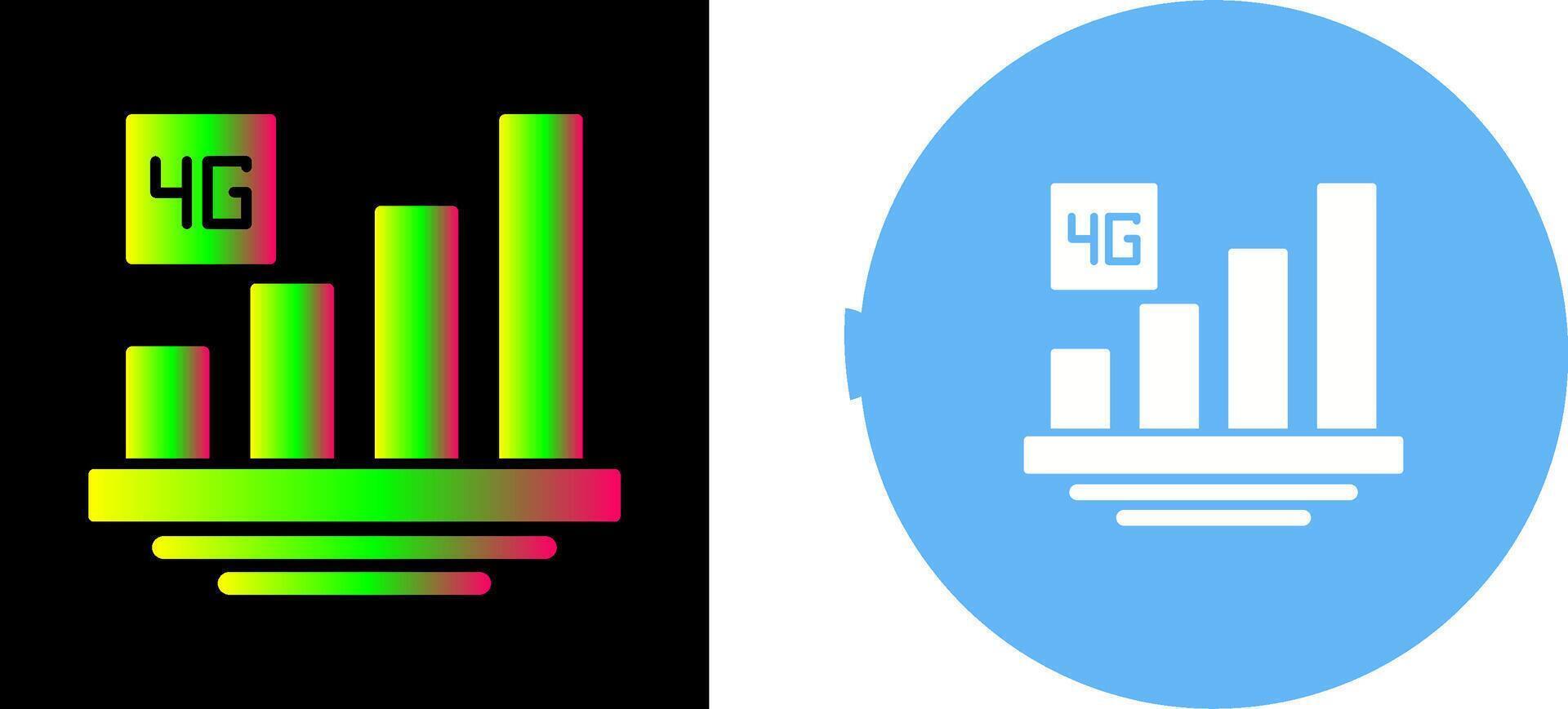 4G Icon Design vector