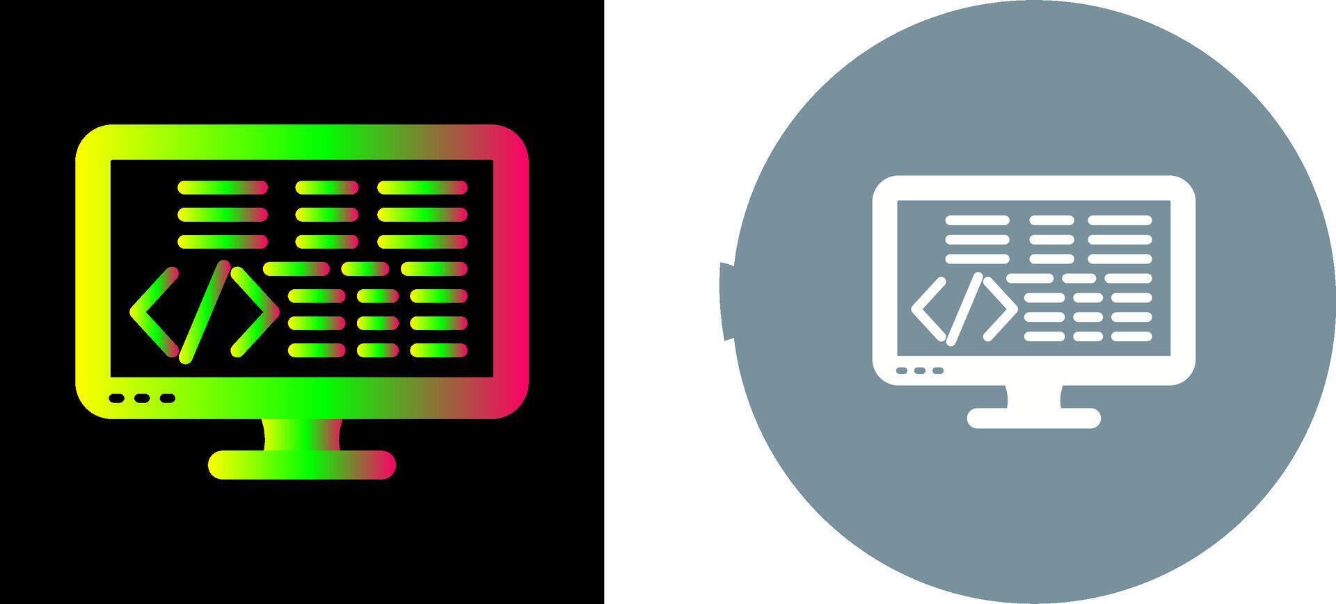 Coding Icon Design vector