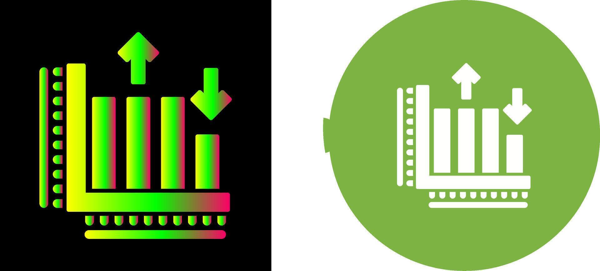 Bar Graph Icon Design vector