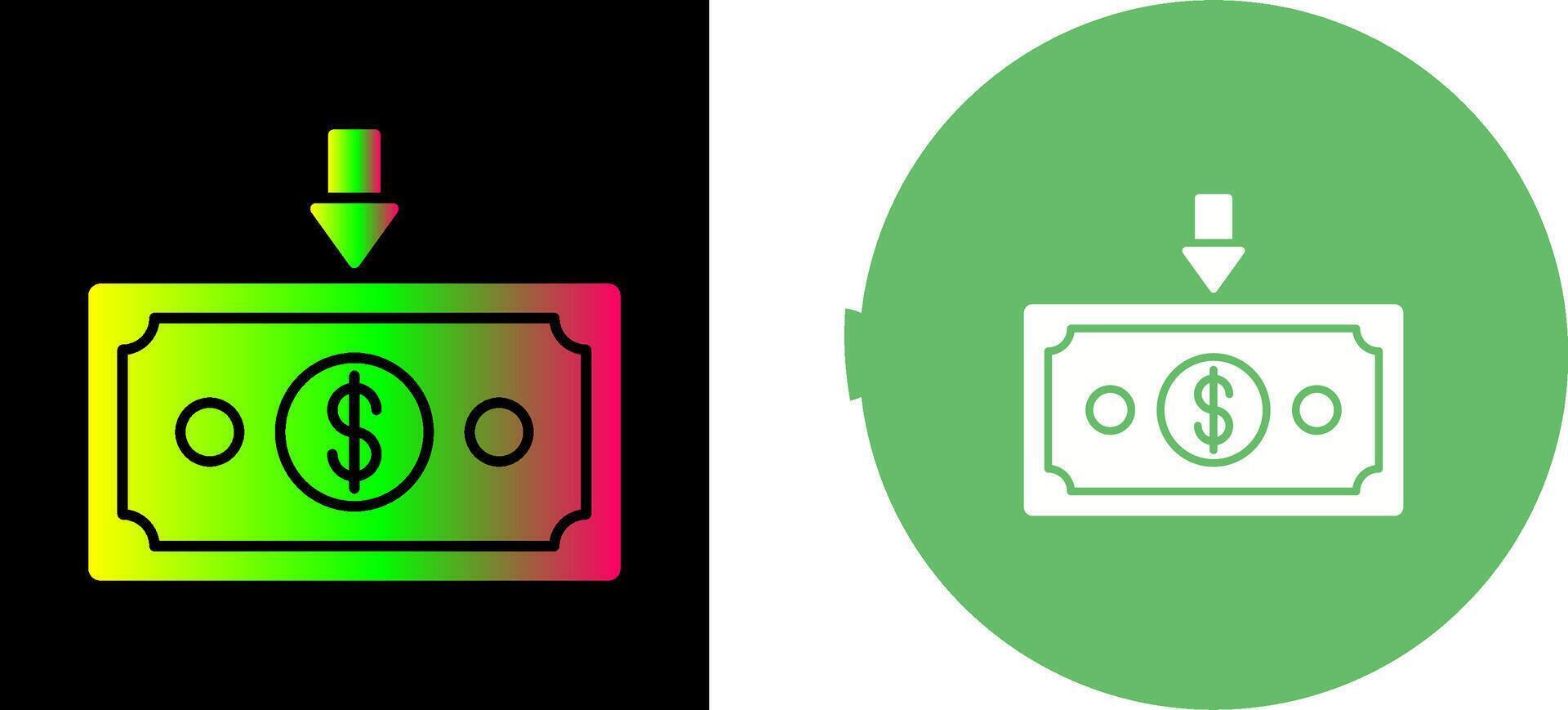 Money Down Icon Design vector