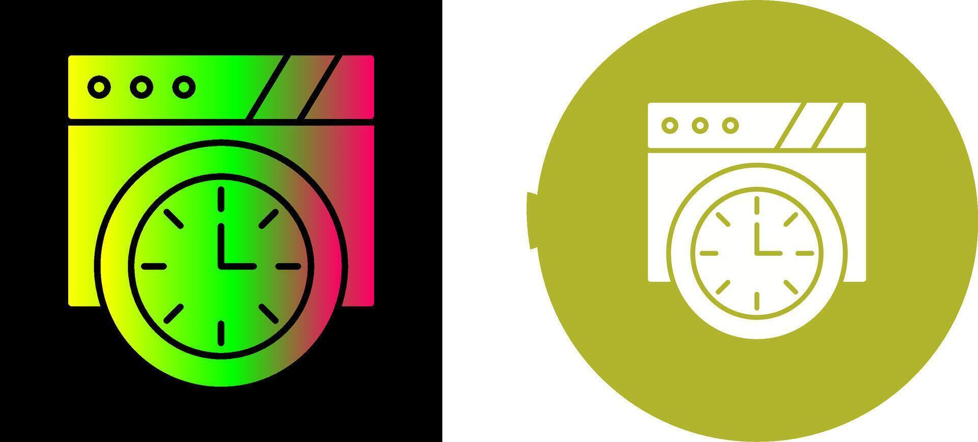 Wall Clock Icon Design vector