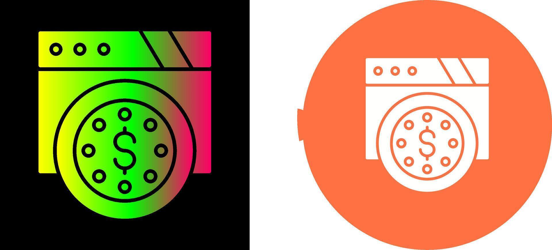Dollar Coin Icon Design vector