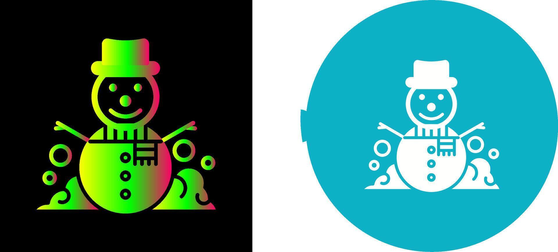 Snowman Icon Design vector