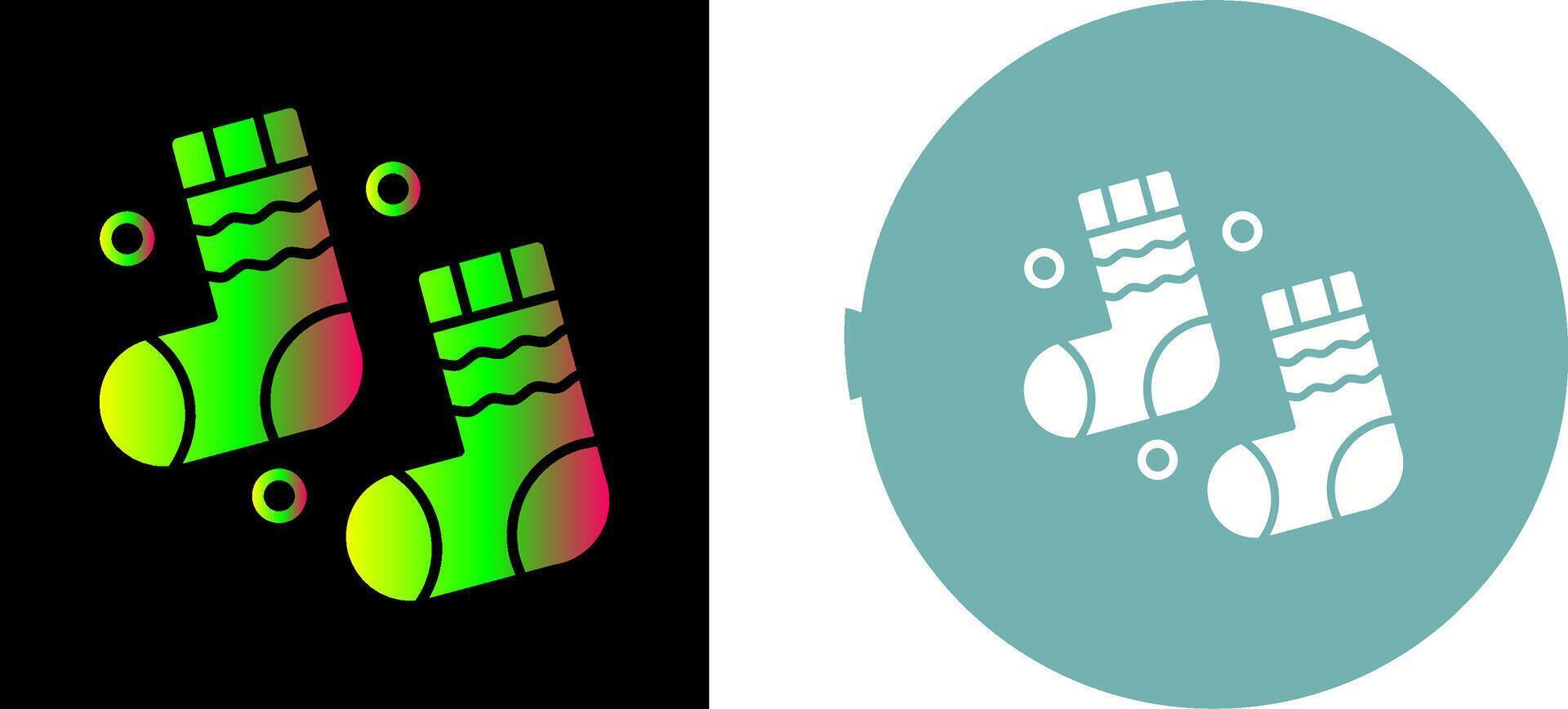 Winter Socks Icon Design vector