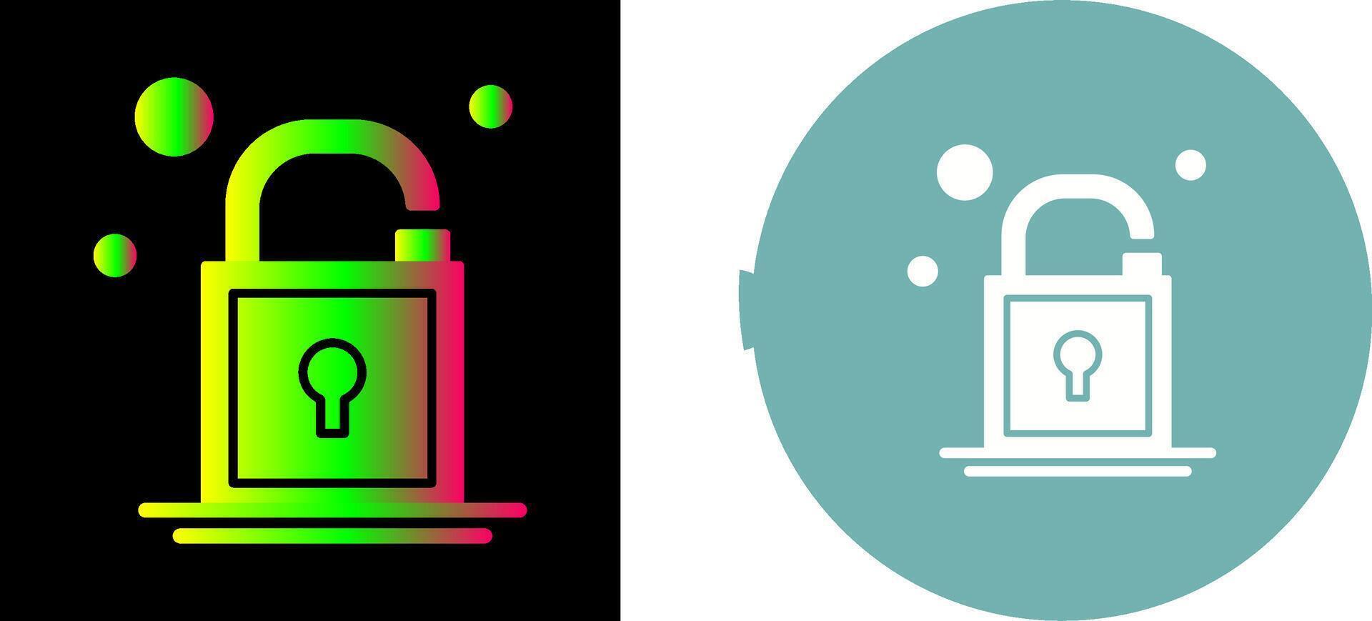 Open Lock Icon Design vector