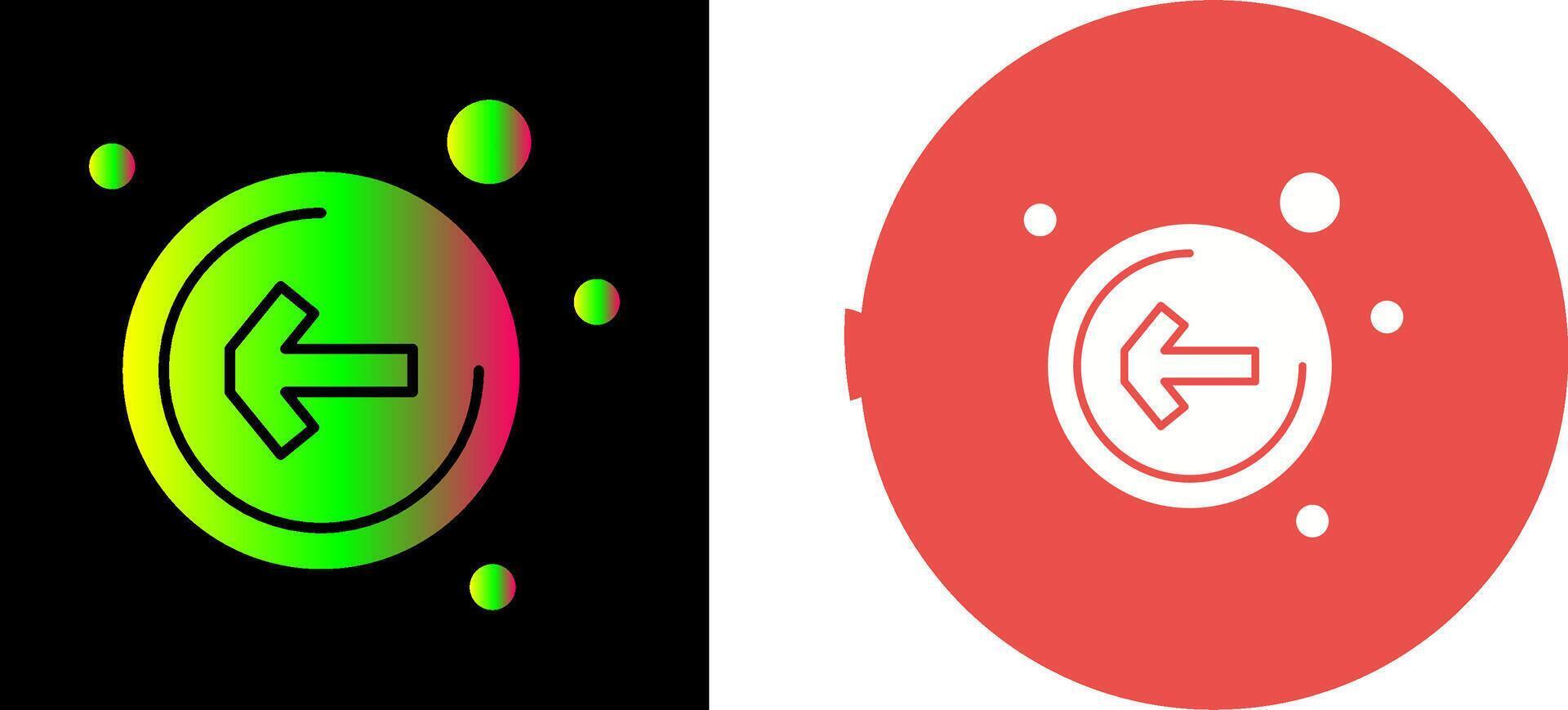 Left Arrow Icon Design vector