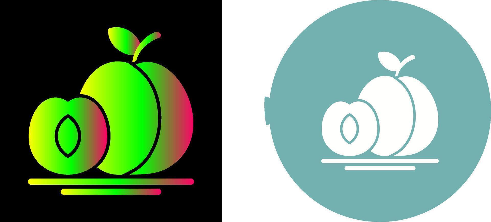 Apricot Icon Design vector