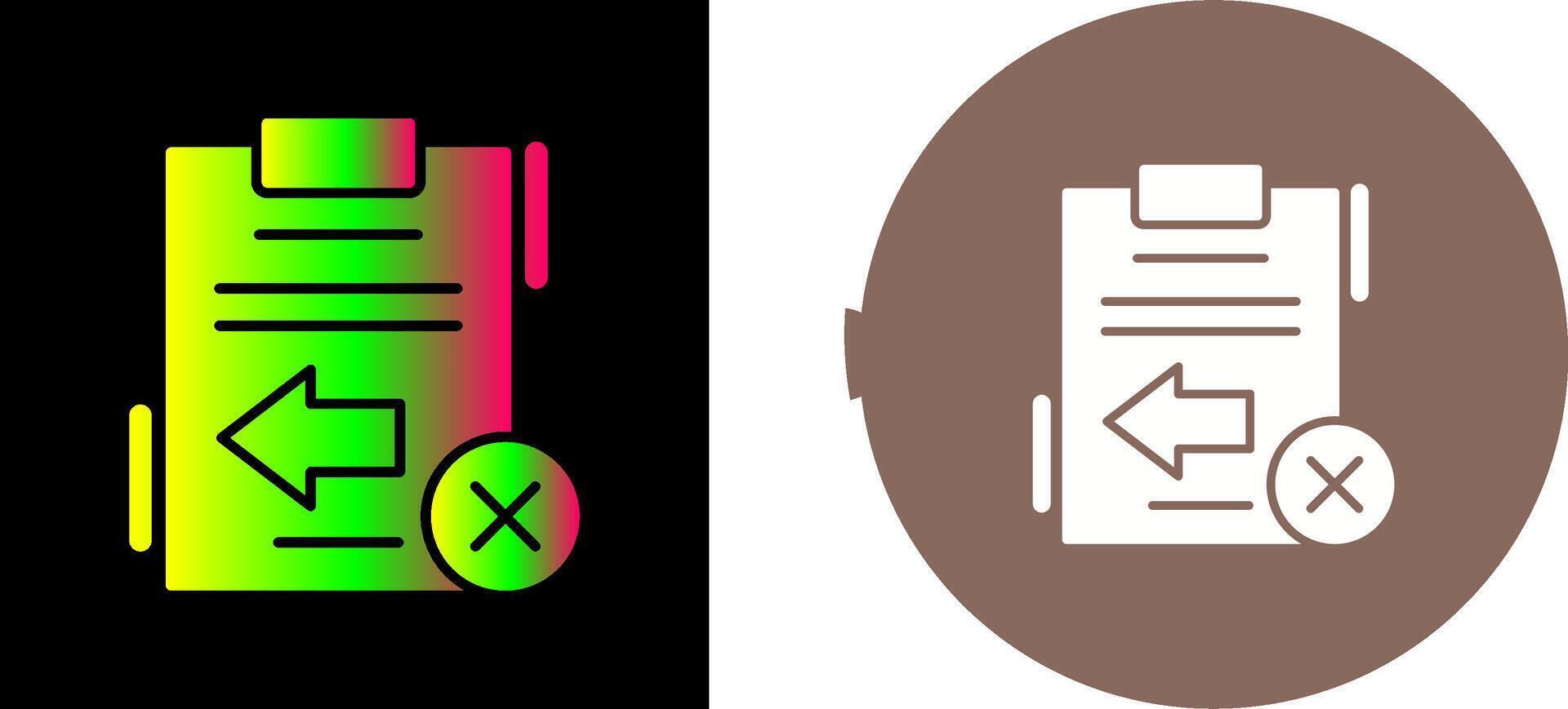 Return Failed Icon Design vector