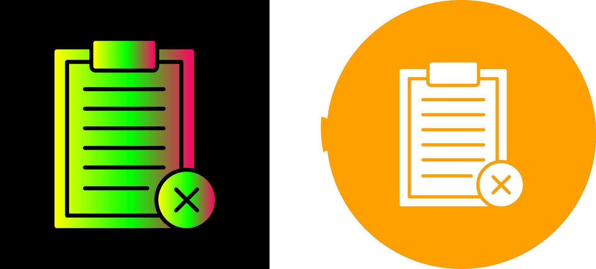 Rejected Icon Design vector
