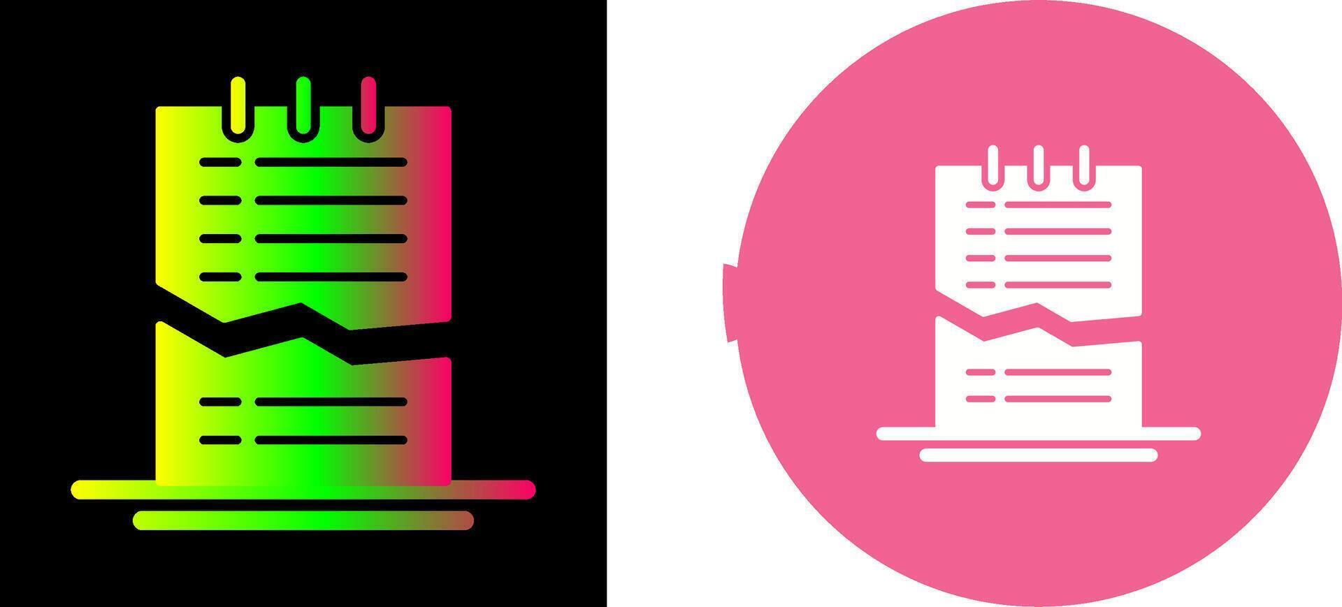 Corrupted List Icon Design vector