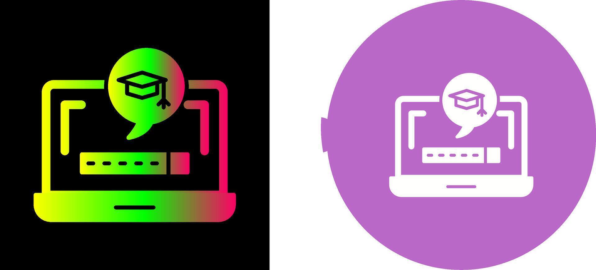 Digital Learning Icon Design vector