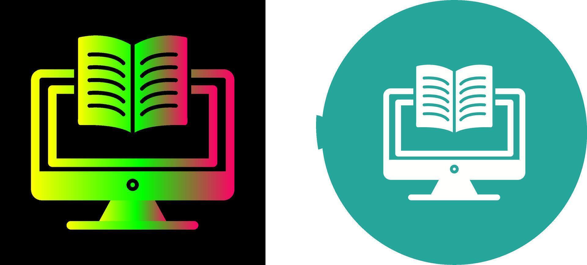 Digital Learning Icon Design vector