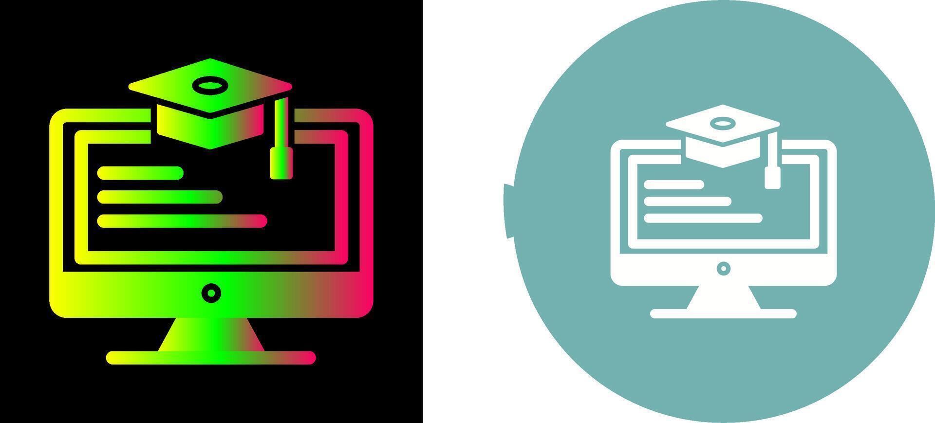 Online Learning Icon Design vector