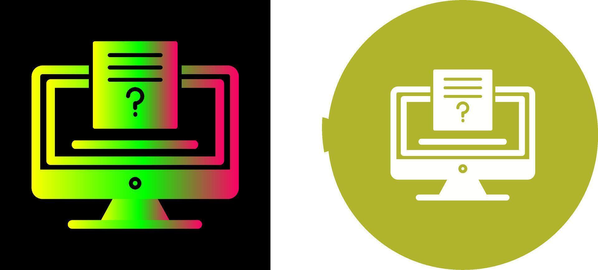 Quiz Icon Design vector