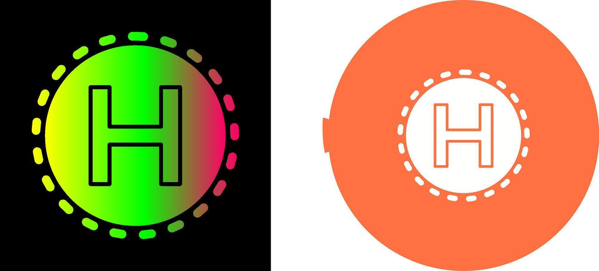 Helipad Icon Design vector