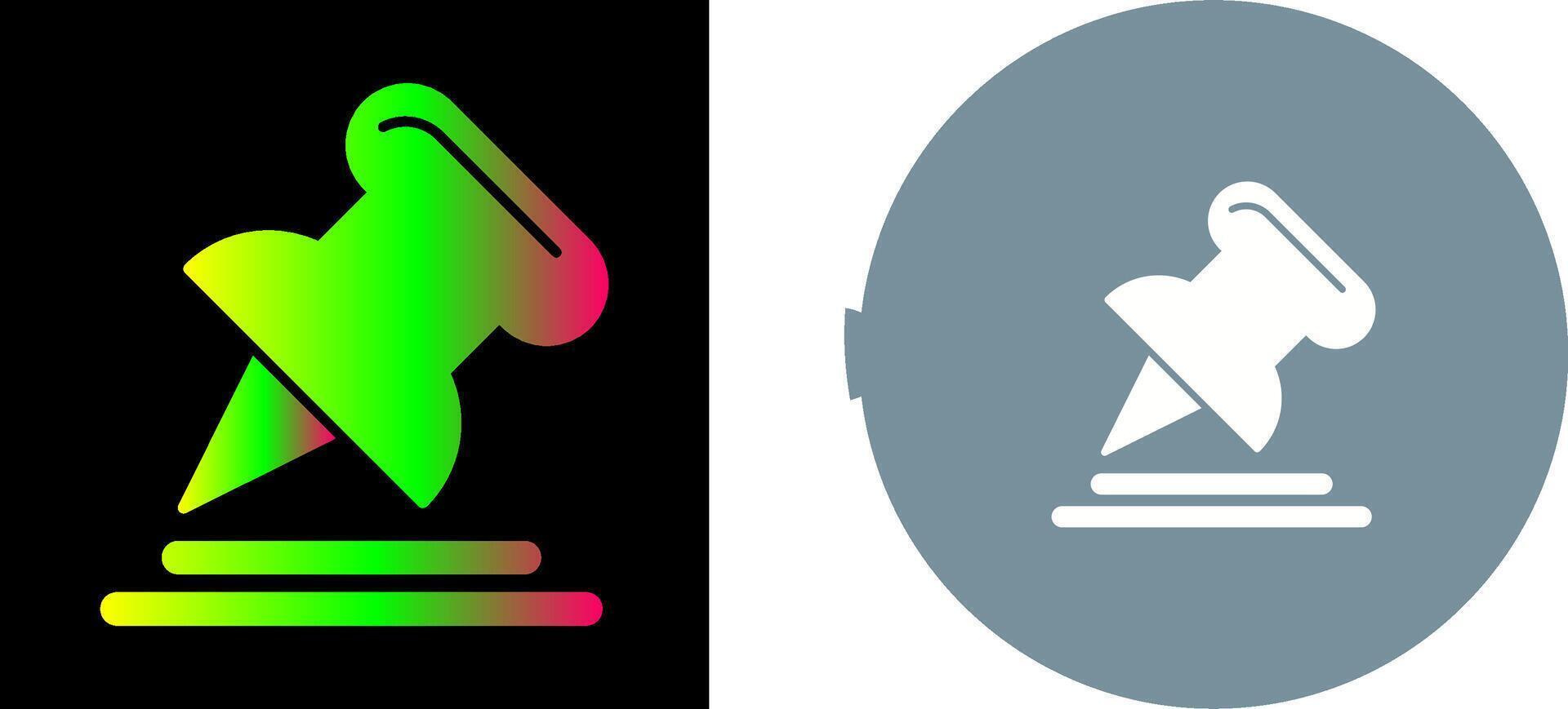 Pin Icon Design vector