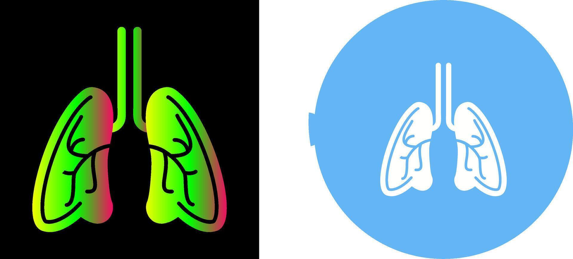Lungs Icon Design vector