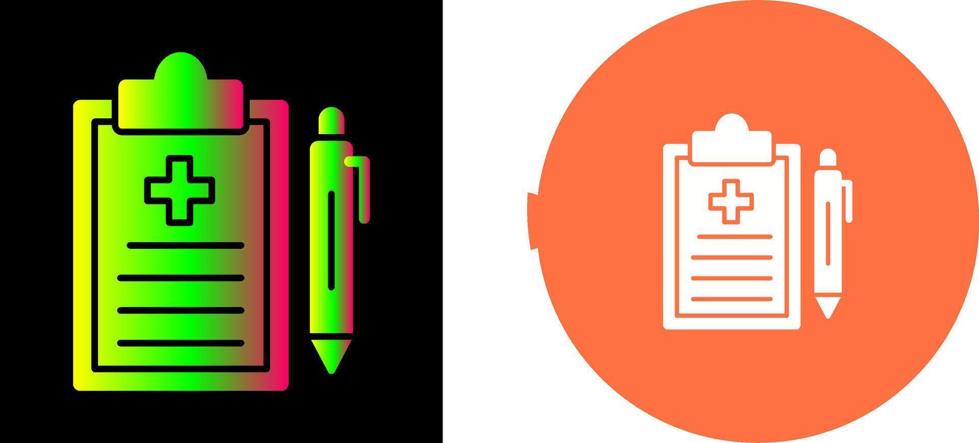 Medical Record Icon Design vector