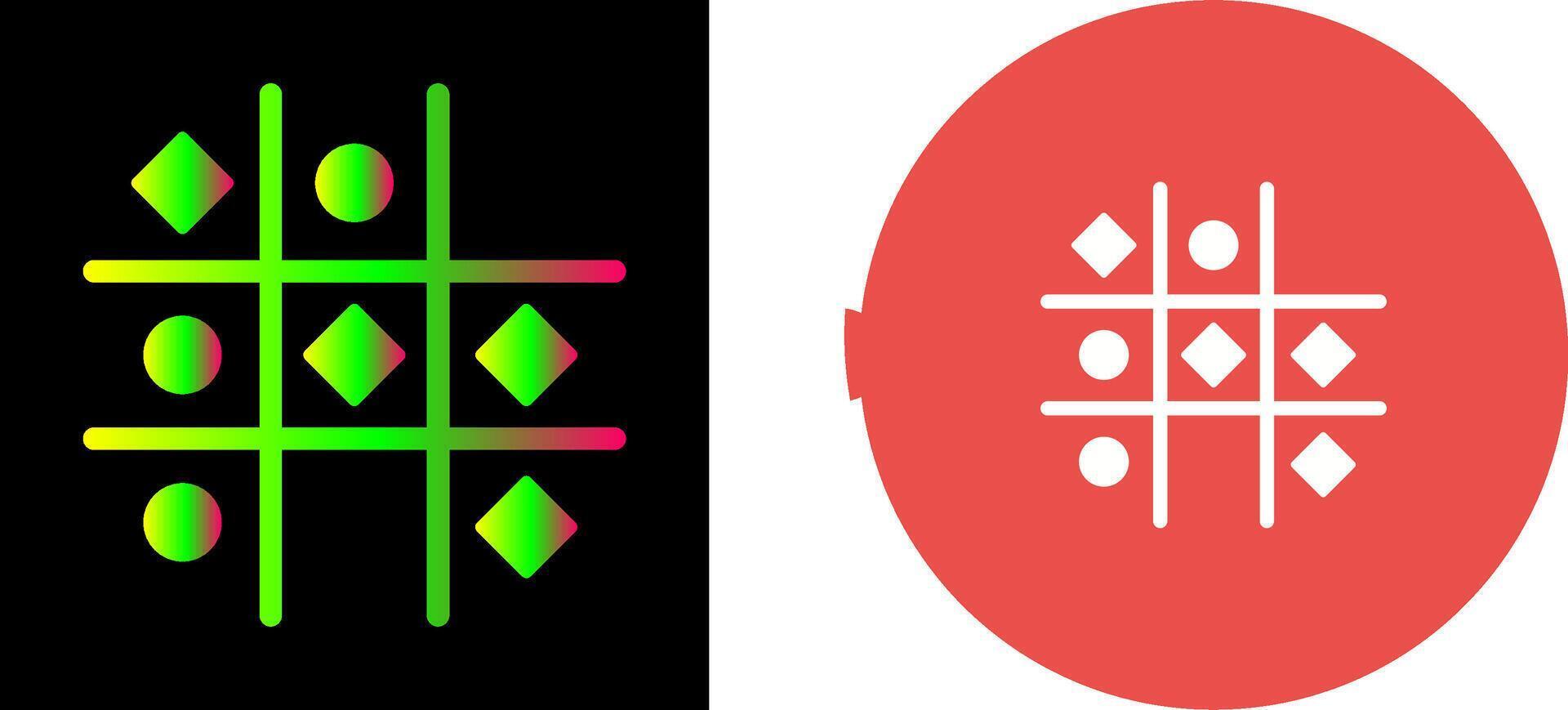 Tic Tac Toe Icon Design vector