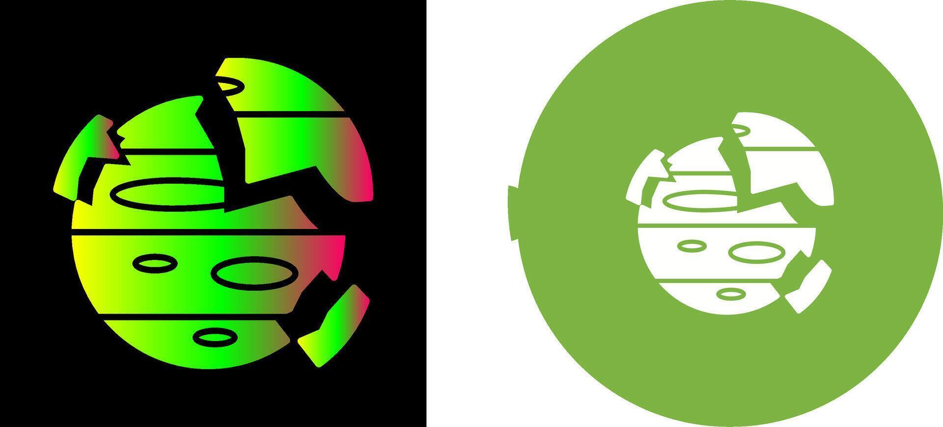 Destroyed Icon Design vector