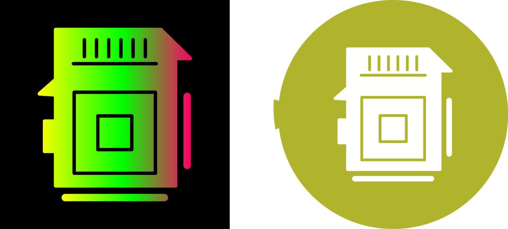 Sd Card Icon Design vector