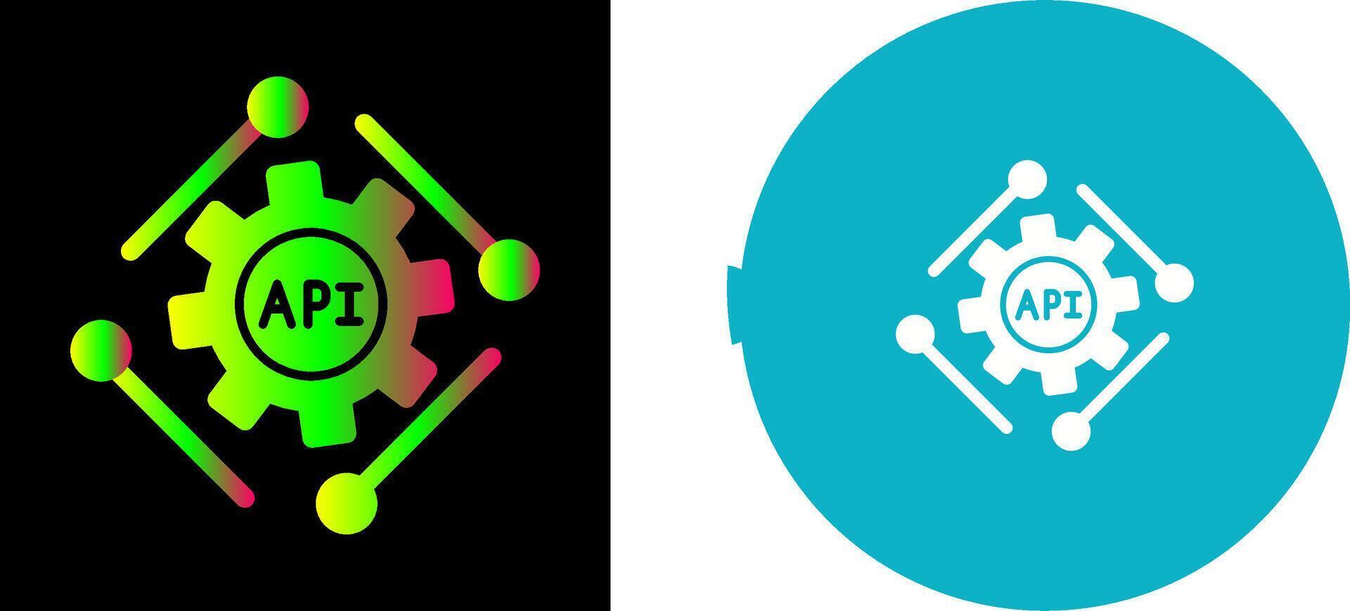 Api Icon Design vector