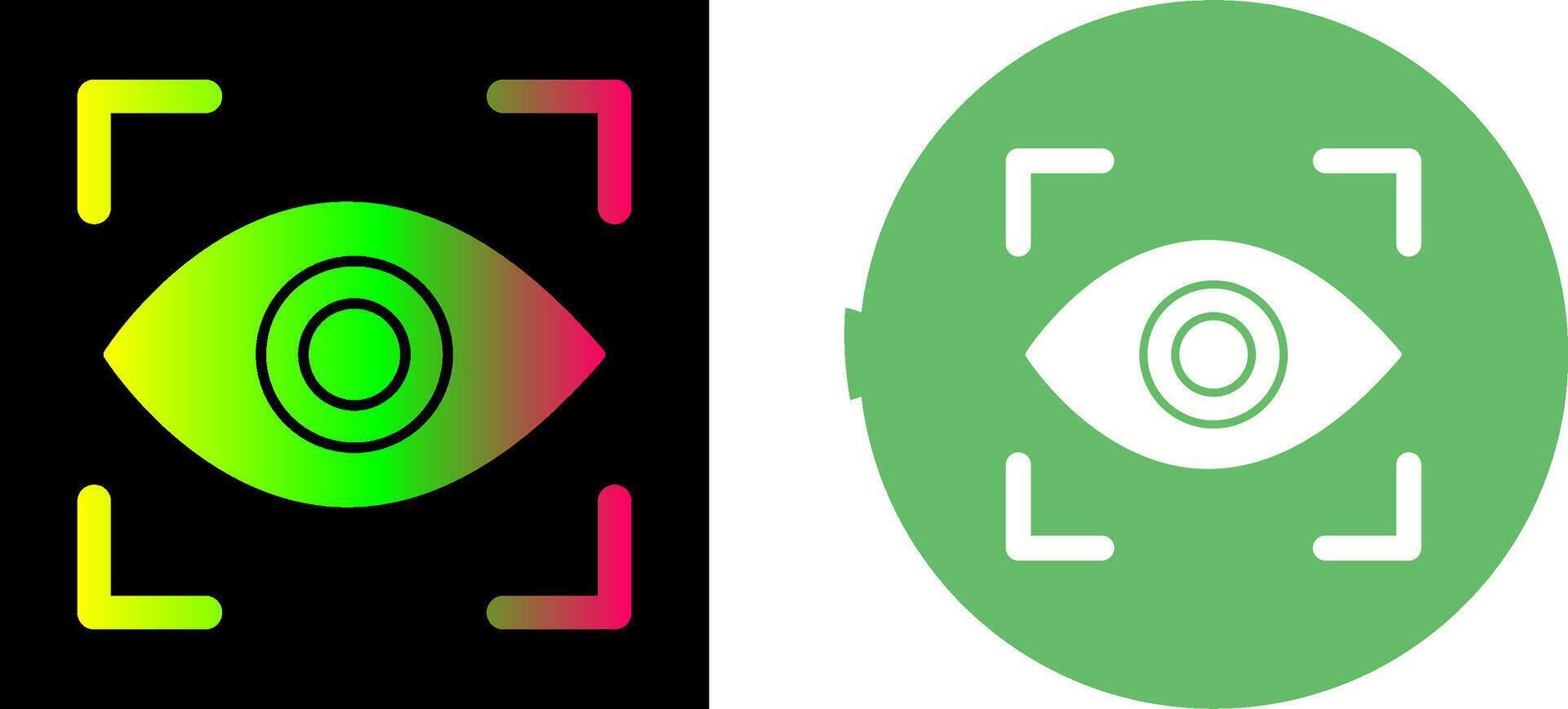 Eye Scan Icon Design vector