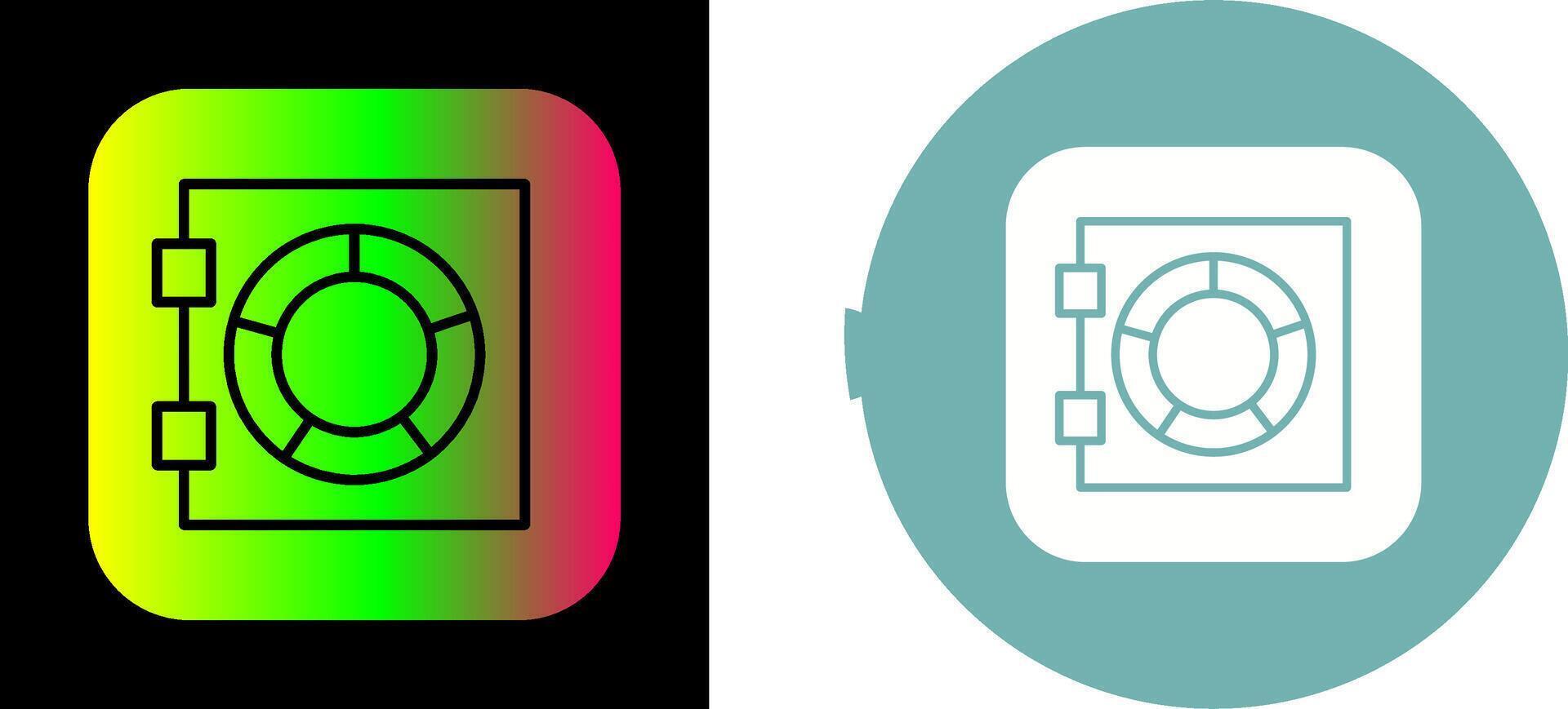 Safe Box Icon Design vector