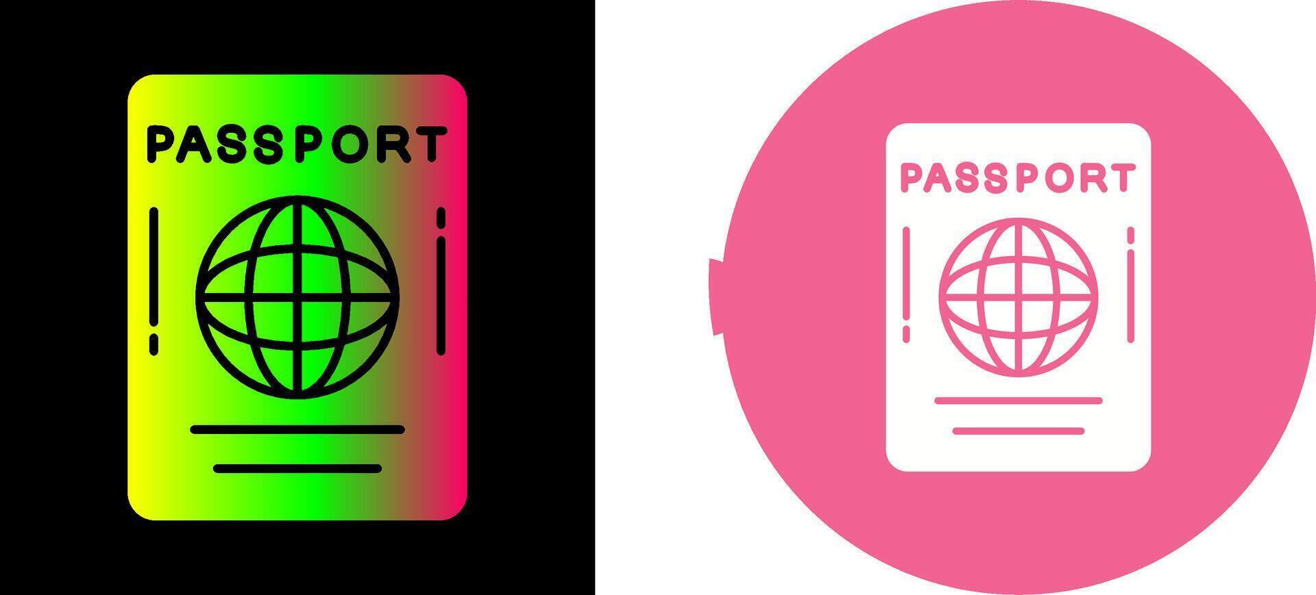 Passport Icon Design vector