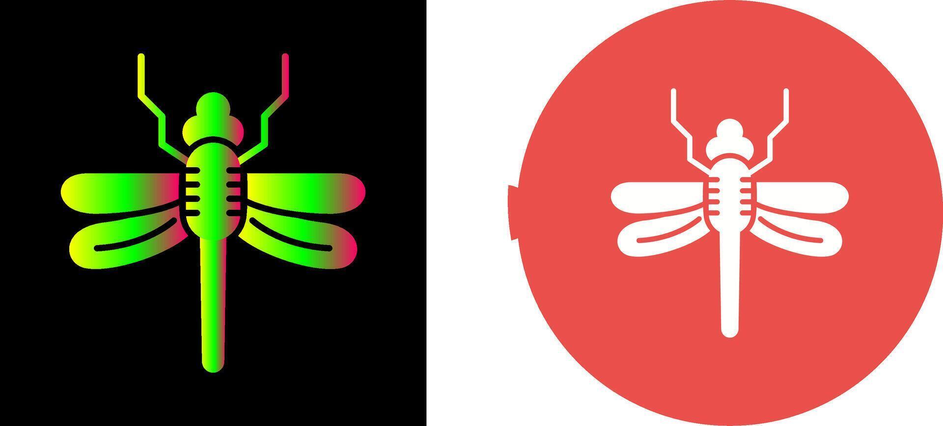 diseño de icono de libélula vector