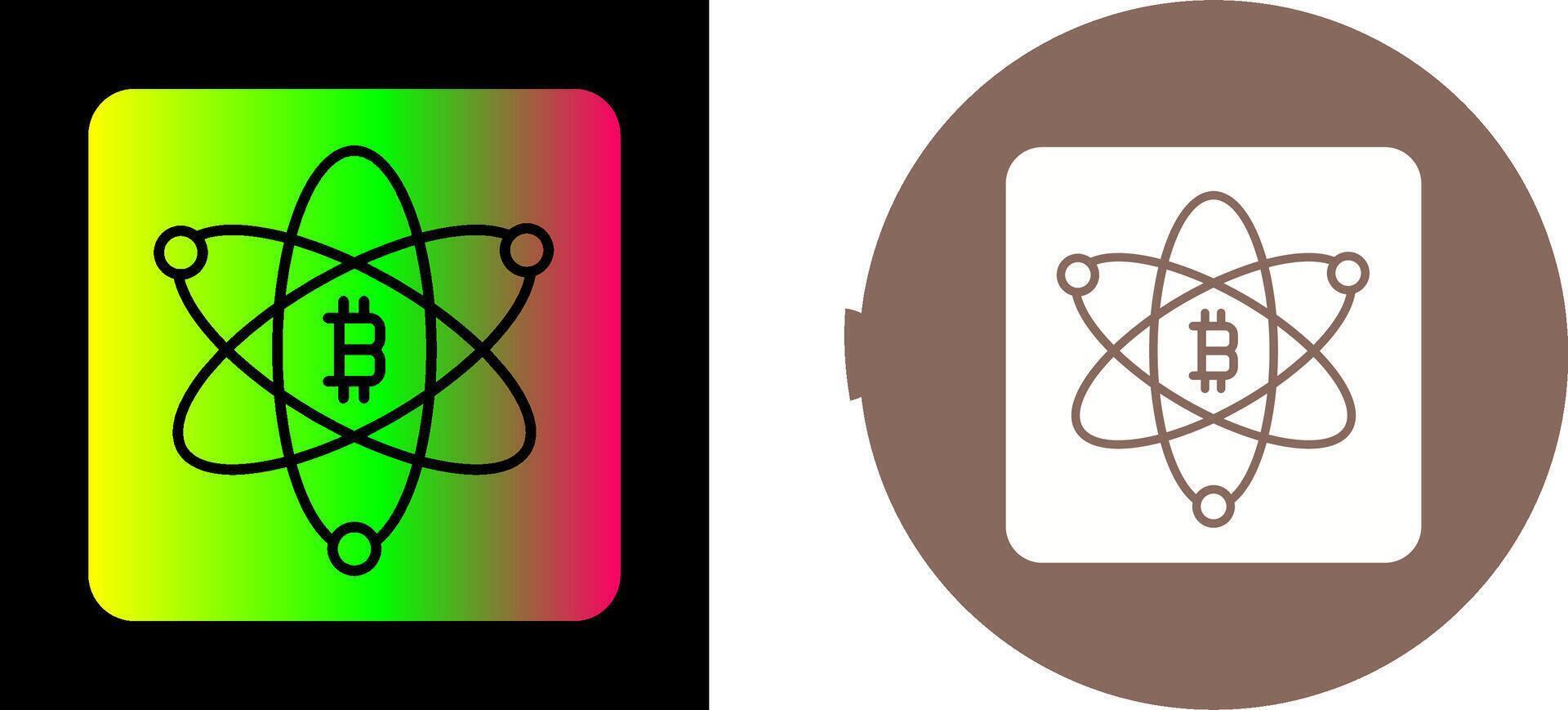 Bitcoin Science Icon Design vector