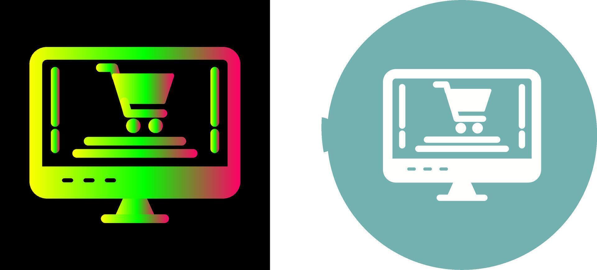 Online Shopping Icon Design vector