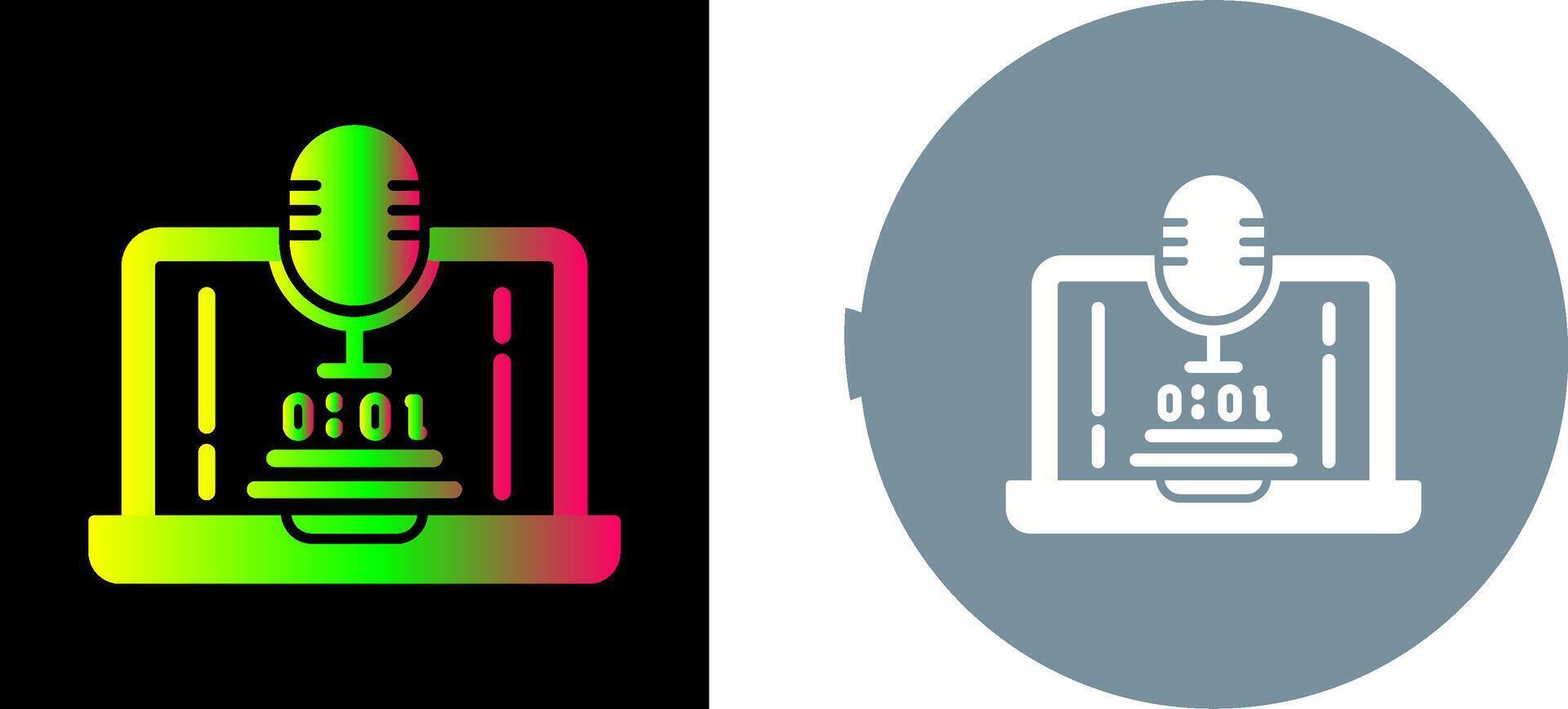 Voice Recorder Icon Design vector