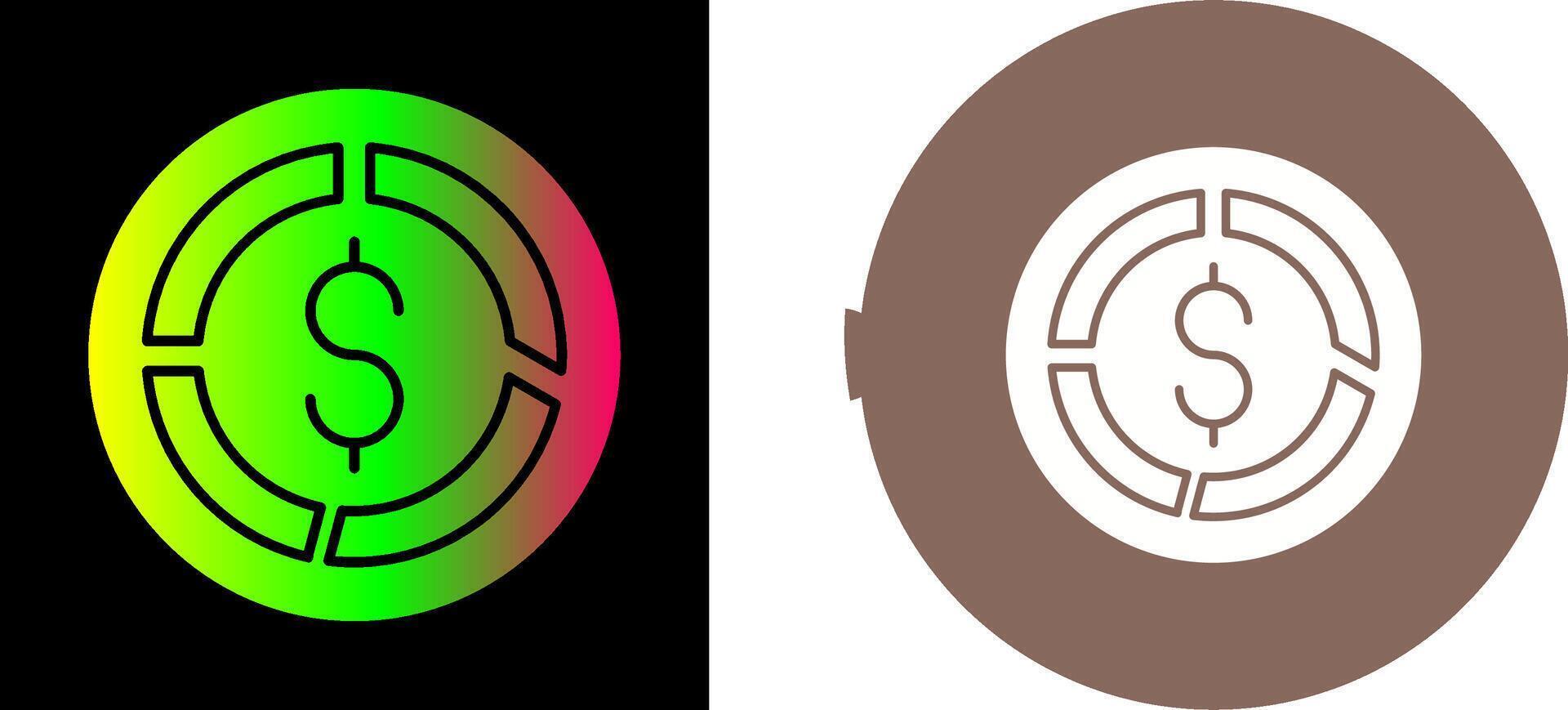 Pie Chart Icon Design vector
