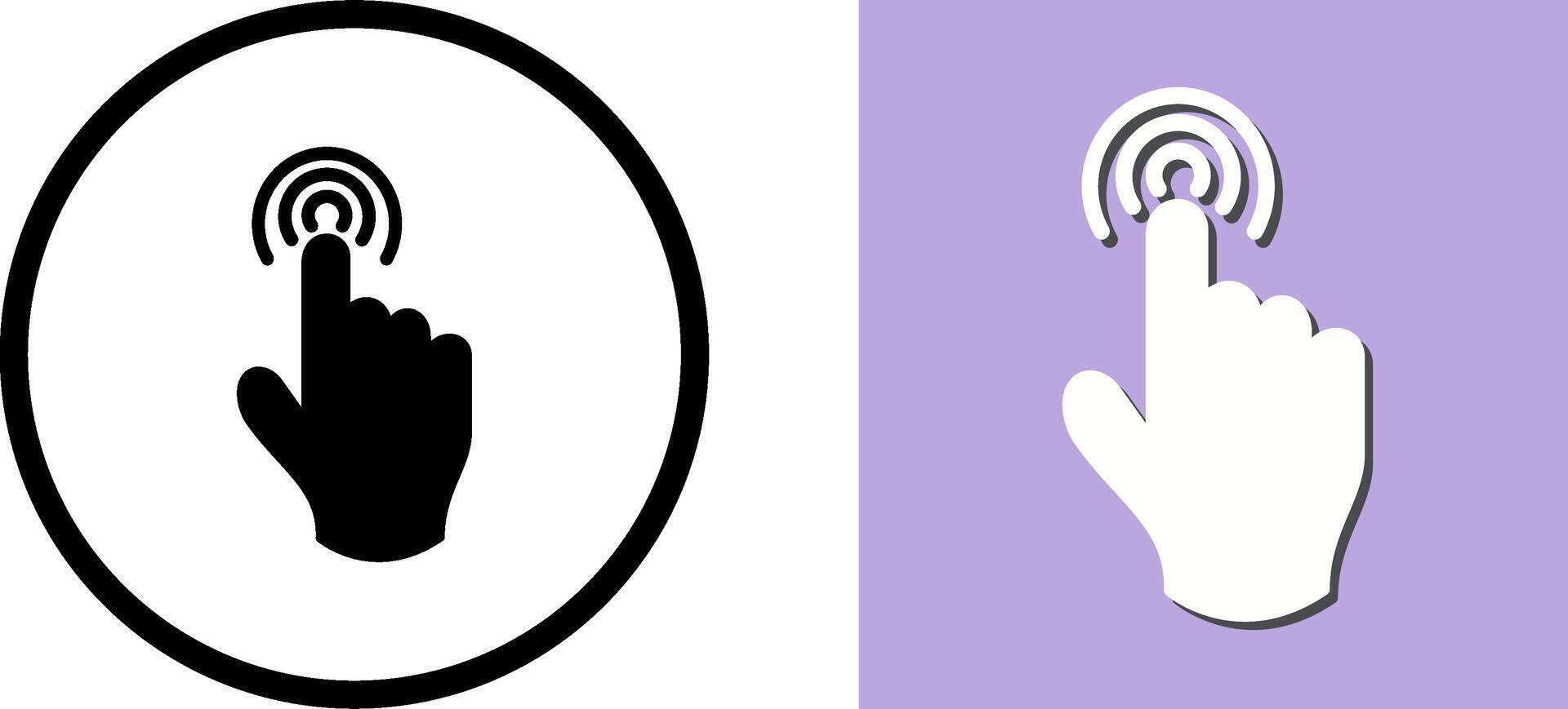 Danger of Hand Press Icon Design vector