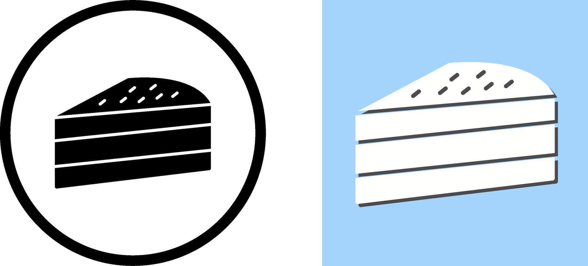 Cake Slice Icon Design vector