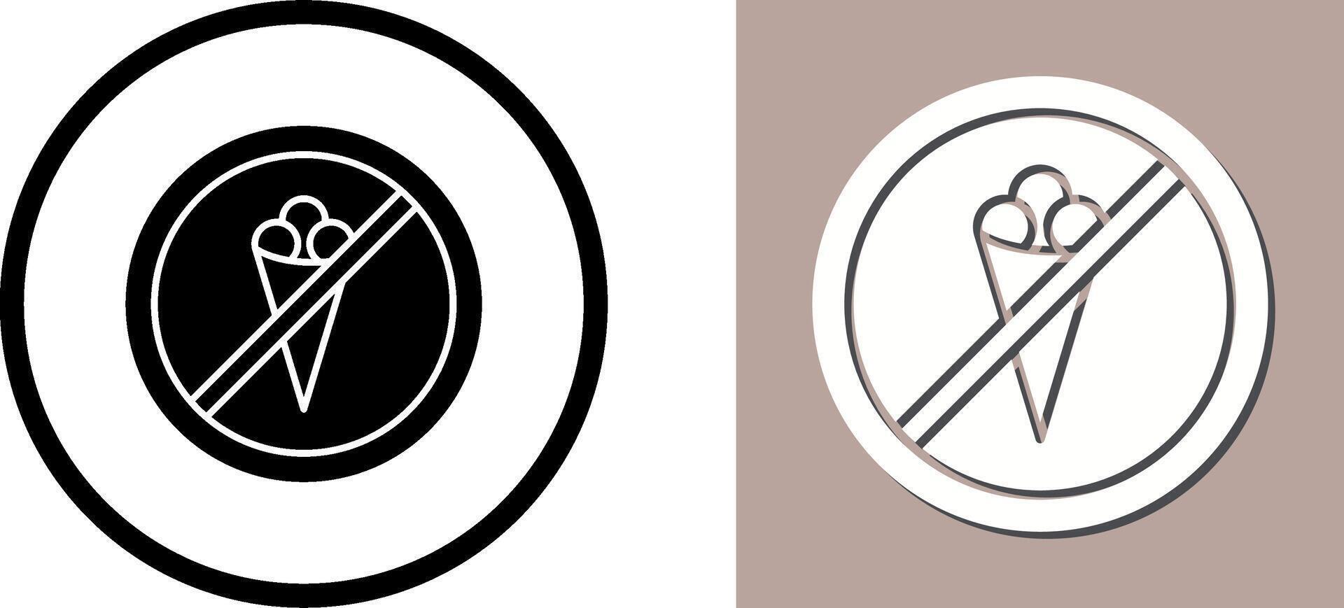 No Icecream Icon Design vector