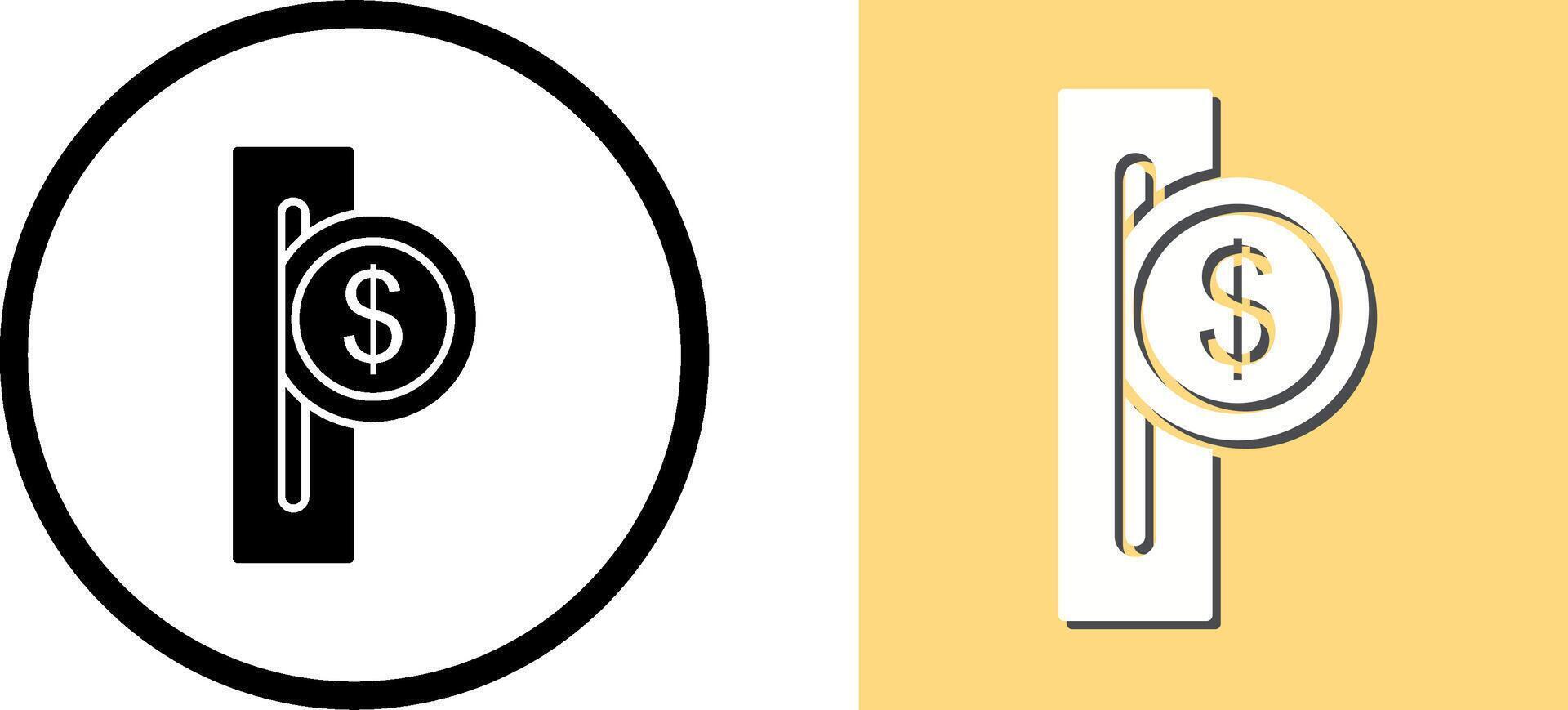 Slot for Coins Icon Design vector