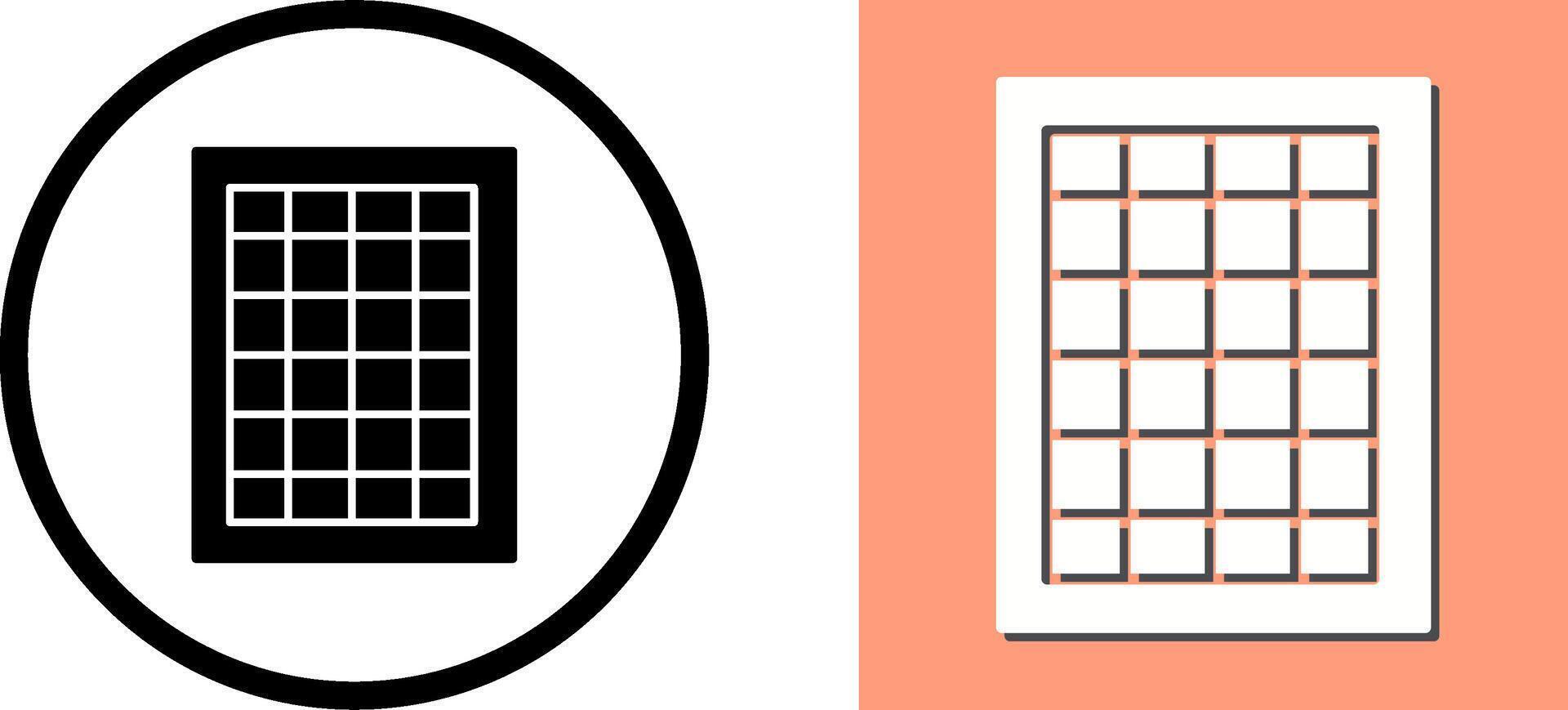 Table of Rates Icon Design vector