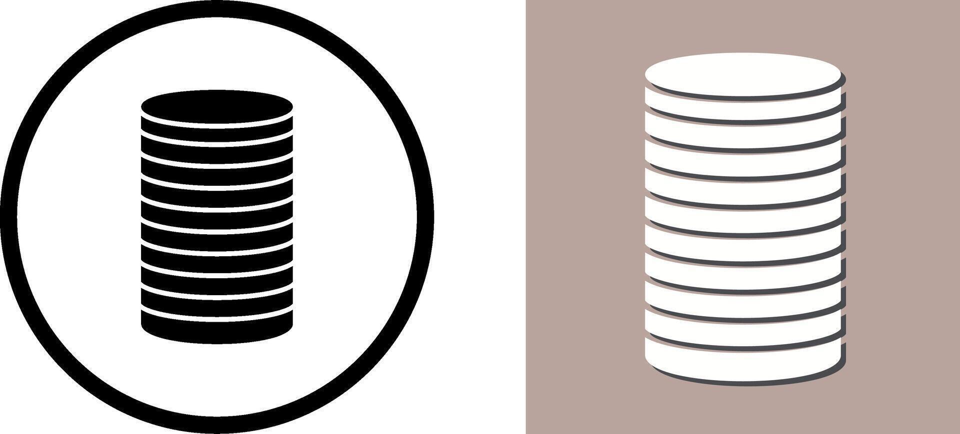 Stack of Coins Icon Design vector