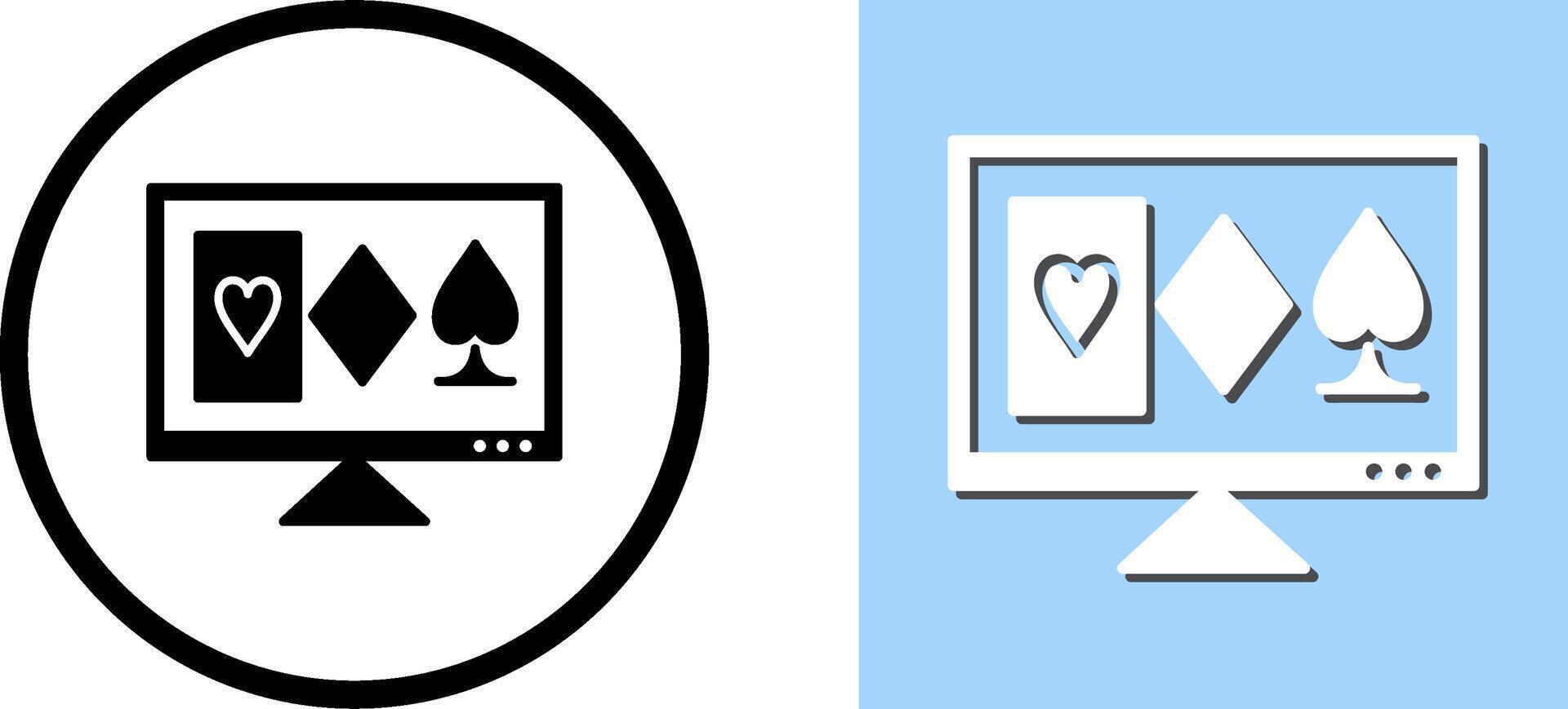 Online Gambling Icon Design vector